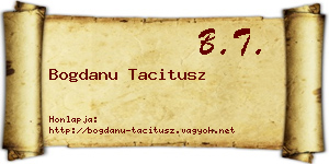 Bogdanu Tacitusz névjegykártya